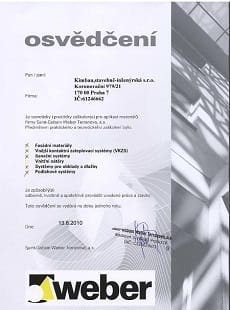 Certifikáty Weber Terranova