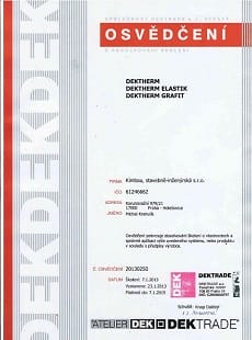 Certifikáty DEKTRADE