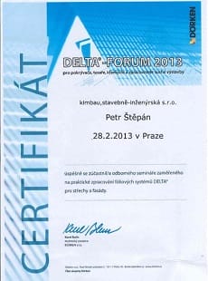 Certifikáty Delta-forum