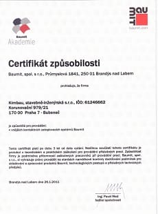 Certifikáty Baumit